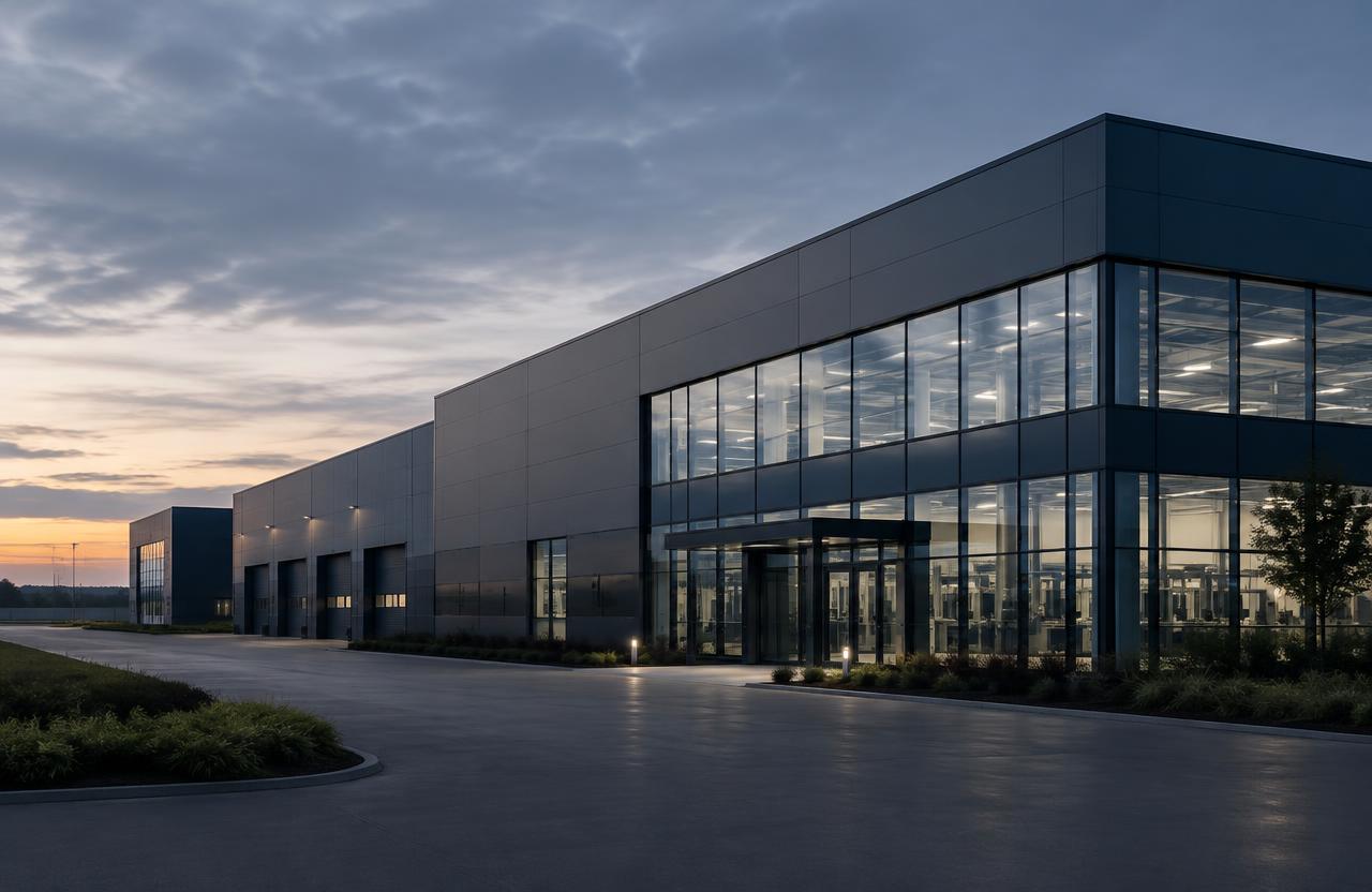 Modern industrial production site
